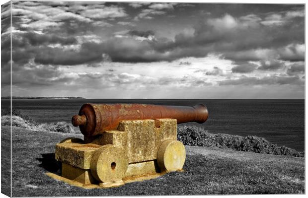 Old Cannon at Tankerton Slopes, Kent Canvas Print by Darren Galpin
