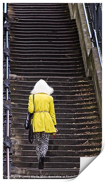 The Girl In The Yellow Coat Print by Lynne Morris (Lswpp)