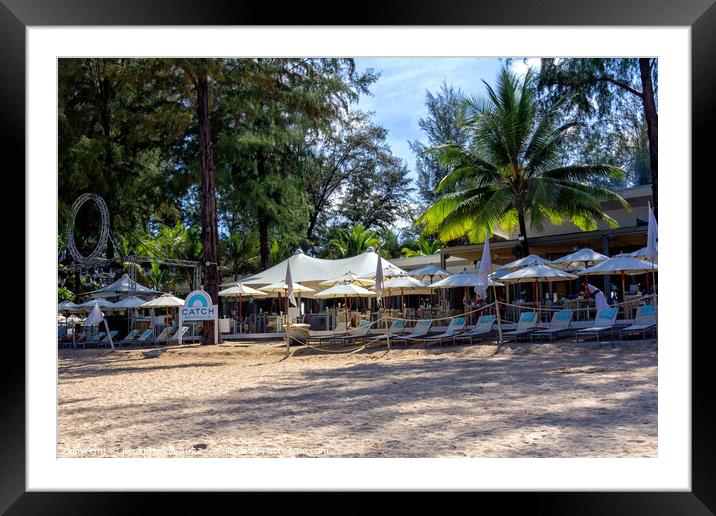 Catch Beach Club, Bang Tao beach, Phuket, Thailand Framed Mounted Print by Kevin Hellon