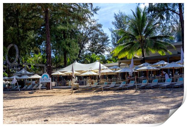 Catch Beach Club, Bang Tao beach, Phuket, Thailand Print by Kevin Hellon