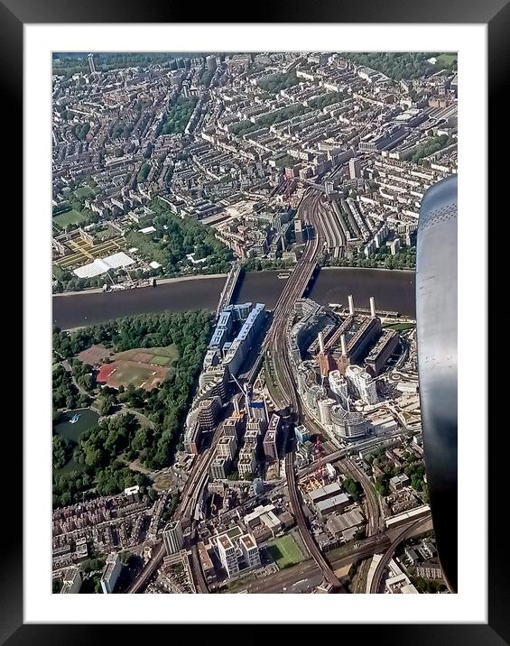 Battersea from the air Framed Mounted Print by Martin Smith