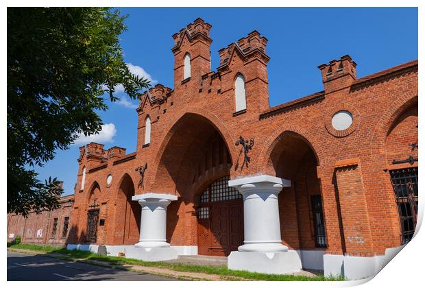 Grohman Barrels Factory Gate In Lodz Print by Artur Bogacki