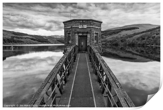 The Tower at Talybont Reservoir Print by Jim Monk