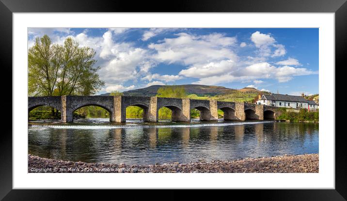 Crickhowell Bridge, Brecon Beacons National Park Framed Mounted Print by Jim Monk