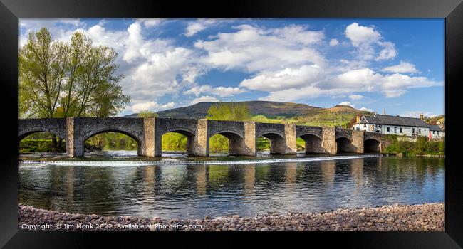 Crickhowell Bridge, Brecon Beacons National Park Framed Print by Jim Monk