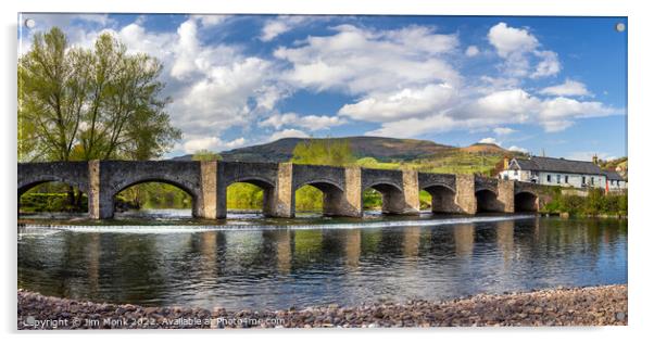 Crickhowell Bridge, Brecon Beacons National Park Acrylic by Jim Monk