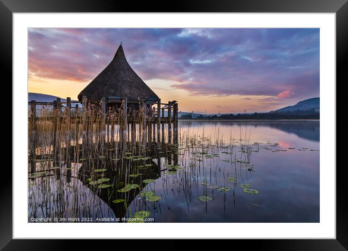 Llangorse Lake Sunrise Framed Mounted Print by Jim Monk