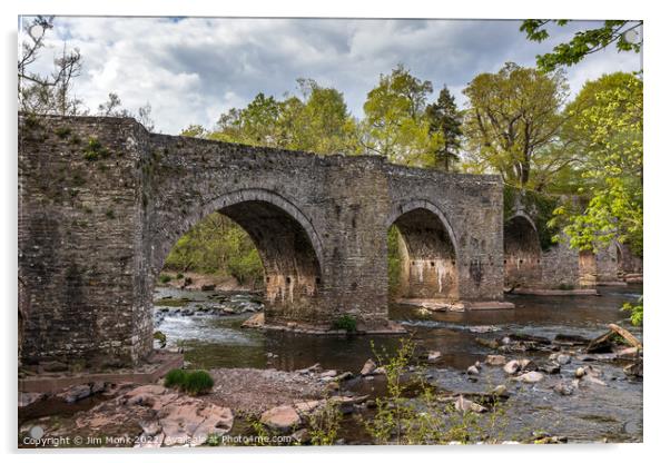 Llangynidr Bridge Acrylic by Jim Monk