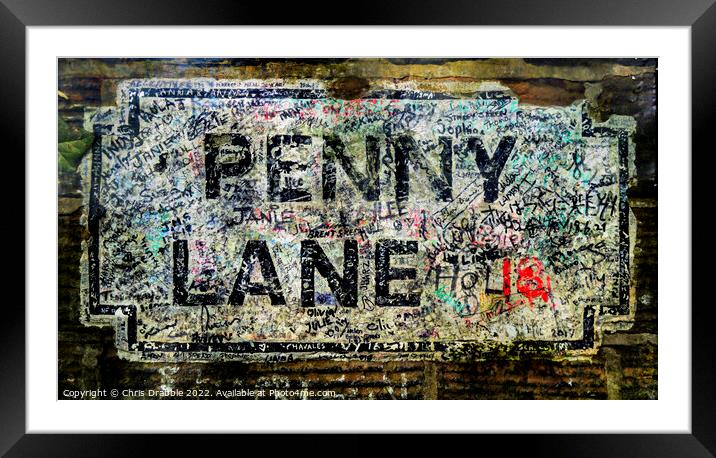 Penny Lane Framed Mounted Print by Chris Drabble