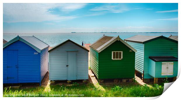 At The Beach  Print by Nigel Bangert