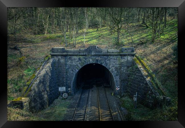 padley gorge tunnel Framed Print by Jason Thompson