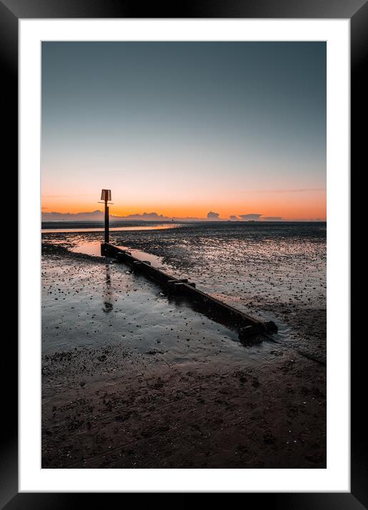  Cleethorpes beach sunrise Framed Mounted Print by Jason Thompson