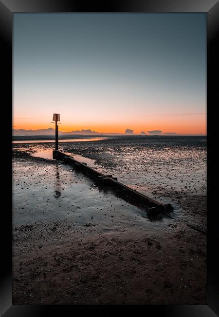  Cleethorpes beach sunrise Framed Print by Jason Thompson
