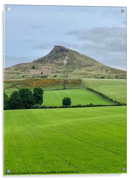 Roseberry Topping Acrylic by Lauren Dent