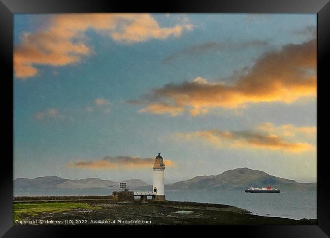 TOBERMORY MULL LIGHTHOUSE Framed Print by dale rys (LP)