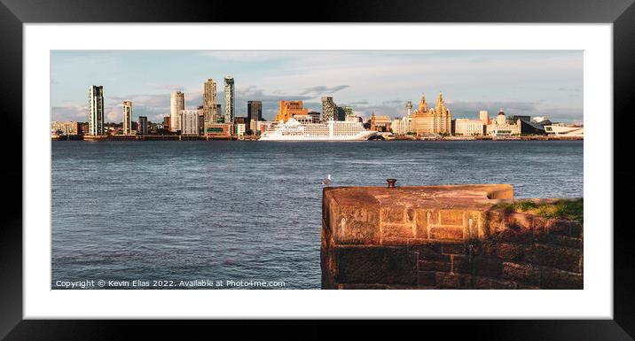 Liverpool skyline Framed Mounted Print by Kevin Elias