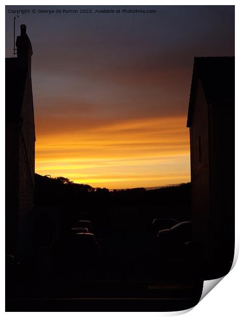 Sunset between the houses Print by George de Putron