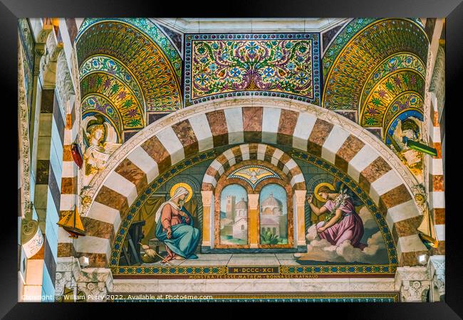 Annucniation Fresco Notre Dame de la Garde Church Marseille Fran Framed Print by William Perry