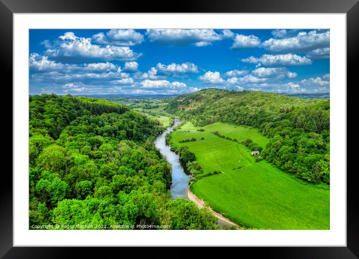 Serene Wye Valley Landscape Framed Mounted Print by Roger Mechan