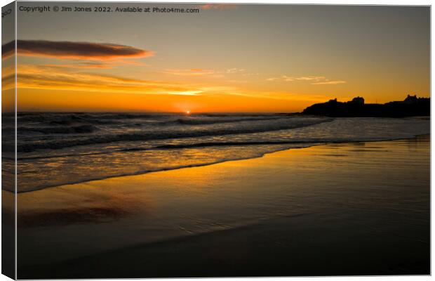 Super September Seaton Sluice Sunrise Canvas Print by Jim Jones