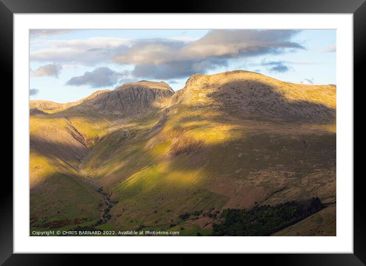 The Scafells Lake District Framed Mounted Print by CHRIS BARNARD