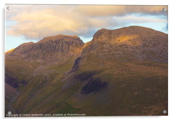 Scafell Pike and Scafell Acrylic by CHRIS BARNARD