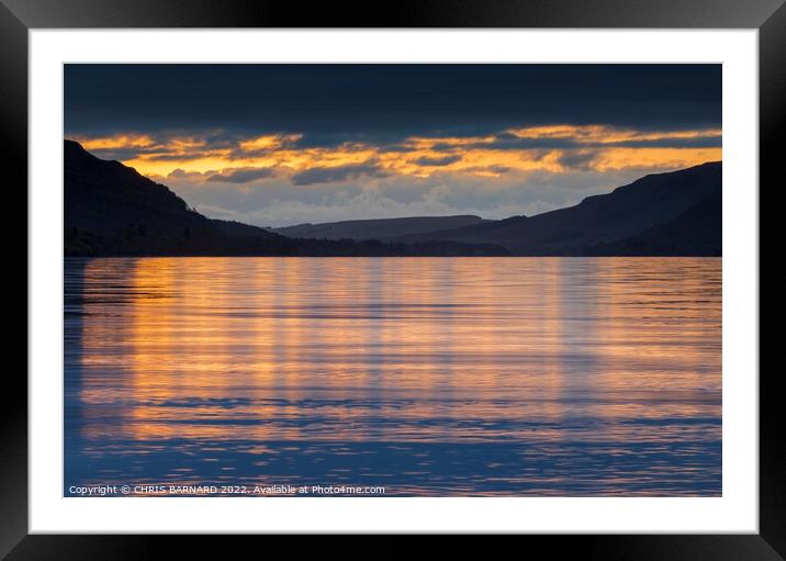 Ullswater Sunrise Framed Mounted Print by CHRIS BARNARD