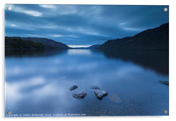 Ullswater Dawn Acrylic by CHRIS BARNARD