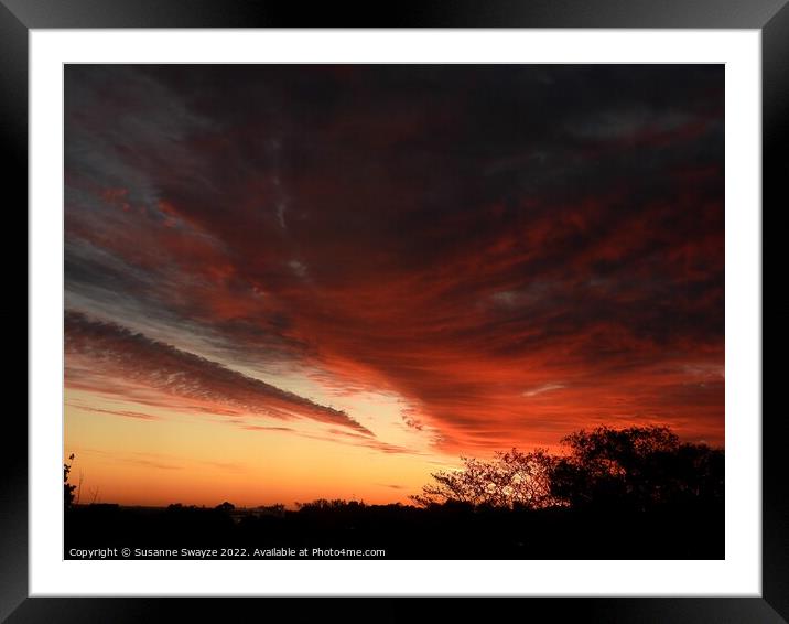 Drama in the Sky Framed Mounted Print by Susanne Swayze
