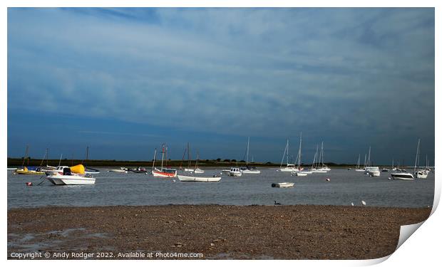 Parking at Brancaster Harbour Print by Andy Rodger