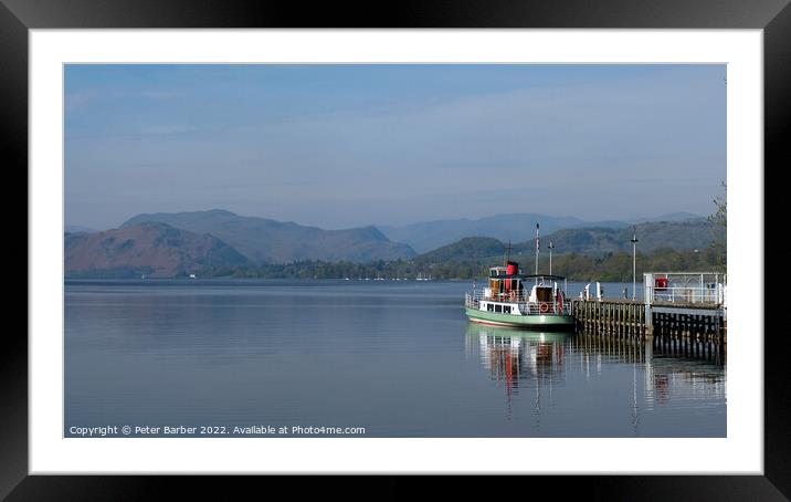 Ullswater Ferry Lake District Framed Mounted Print by Peter Barber