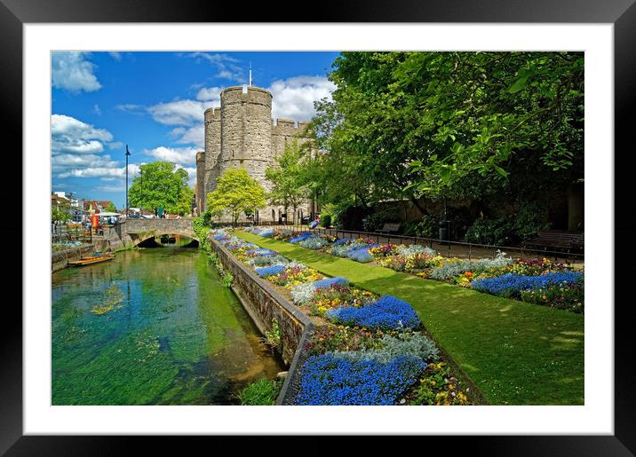 Westgate Towers and Gardens, Canterbury  Framed Mounted Print by Darren Galpin