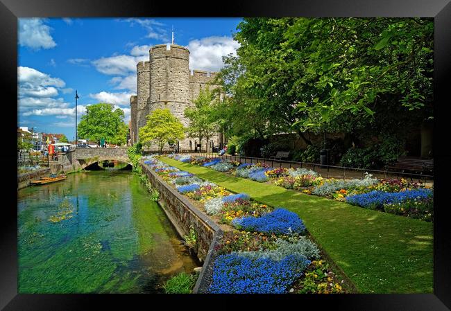 Westgate Towers and Gardens, Canterbury  Framed Print by Darren Galpin