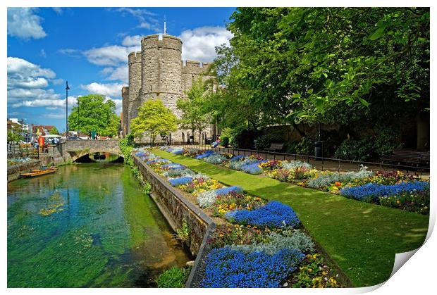 Westgate Towers and Gardens, Canterbury  Print by Darren Galpin