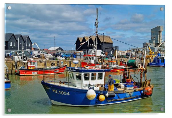 Catch of the Day at Whitstable Harbour Acrylic by Darren Galpin
