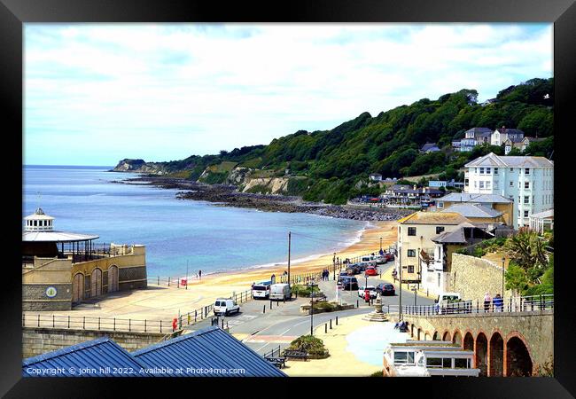 Ventnor seafront, Isle of Wight, UK. Framed Print by john hill