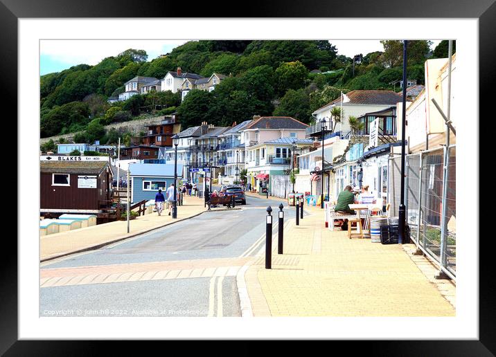 Ventnor seafront promenade, Isle of Wight, UK. Framed Mounted Print by john hill