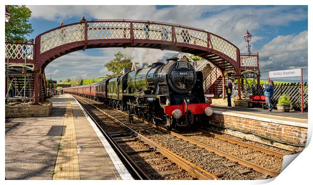 46115 Scots Guardsman at Kirkby Stephen Print by Dave Hudspeth Landscape Photography