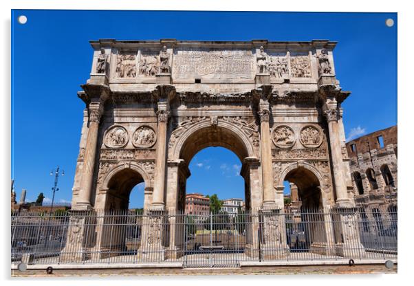 Arch of Constantine in Rome Acrylic by Artur Bogacki