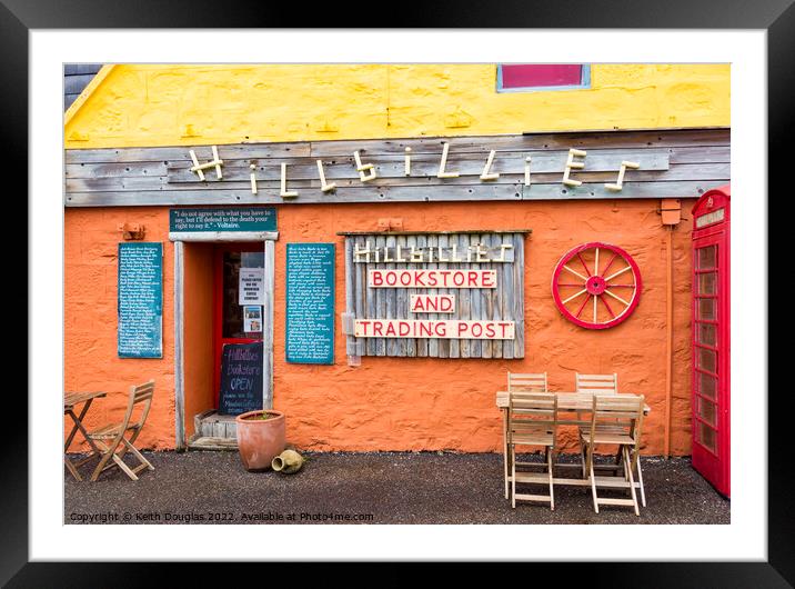 Hillbillies Bookstore and Trading Post Framed Mounted Print by Keith Douglas