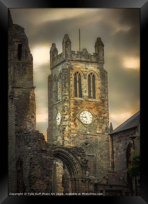 Moonlight On Kilwinning Abbey Framed Print by Tylie Duff Photo Art