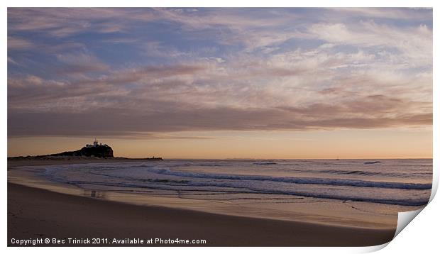 Nobby's Beach dawning day Print by Bec Trinick