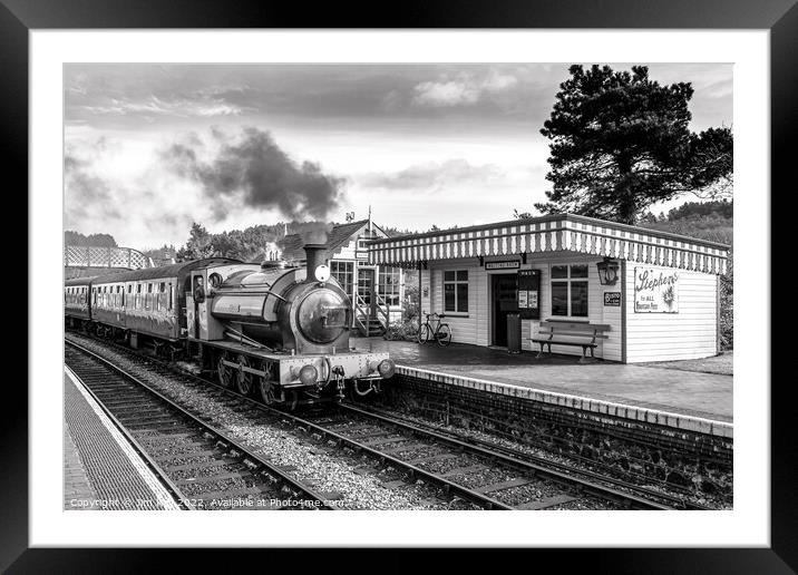 Weybourne Station Norfolk Black and White   Framed Mounted Print by Jim Key