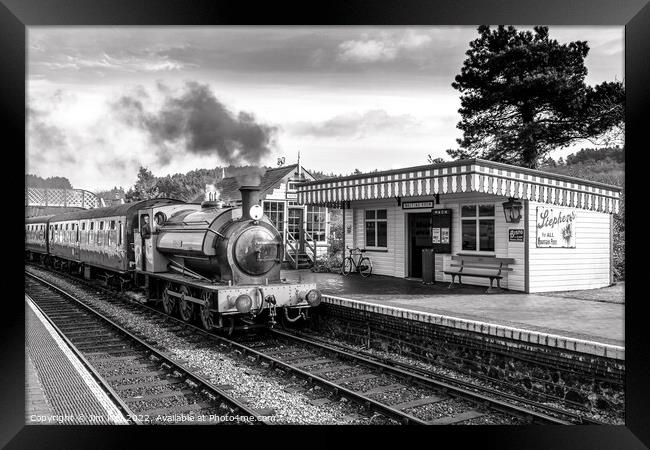 Weybourne Station Norfolk Black and White   Framed Print by Jim Key