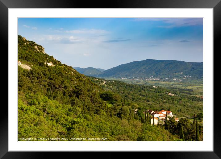 Valley in Croatian mountains. Framed Mounted Print by Sergey Fedoskin