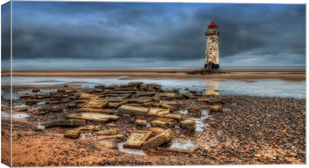 Talacre Lighthouse  north wales  Canvas Print by Darren Wilkes