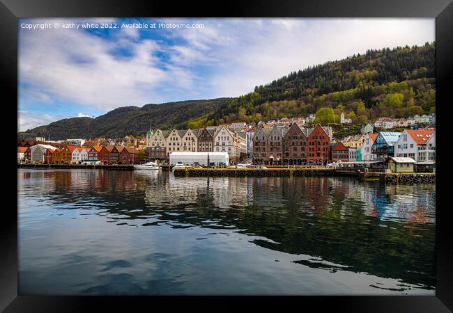 Colour of Bergen Norway Framed Print by kathy white