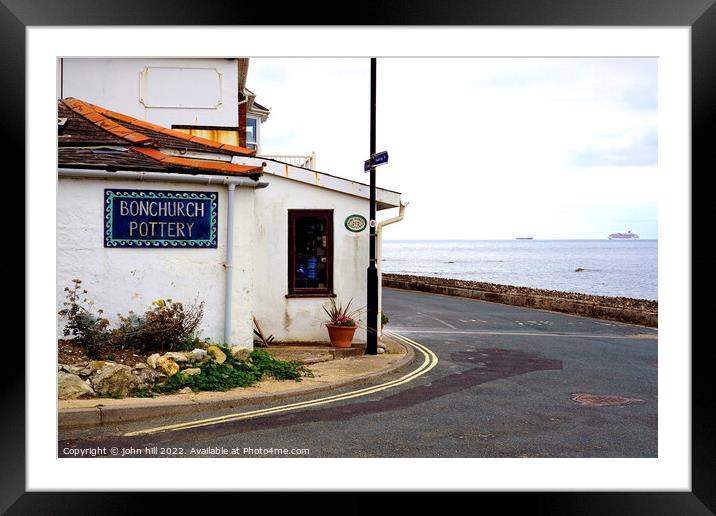 Bonchurch shore road, Isle of Wight, UK. Framed Mounted Print by john hill