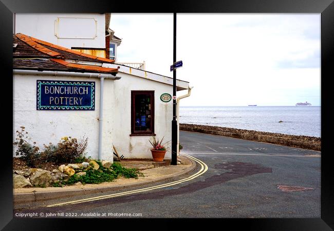 Bonchurch shore road, Isle of Wight, UK. Framed Print by john hill