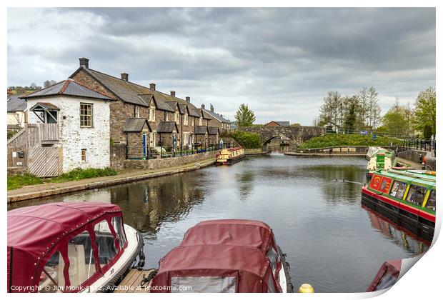 Brecon Canal Basin Print by Jim Monk